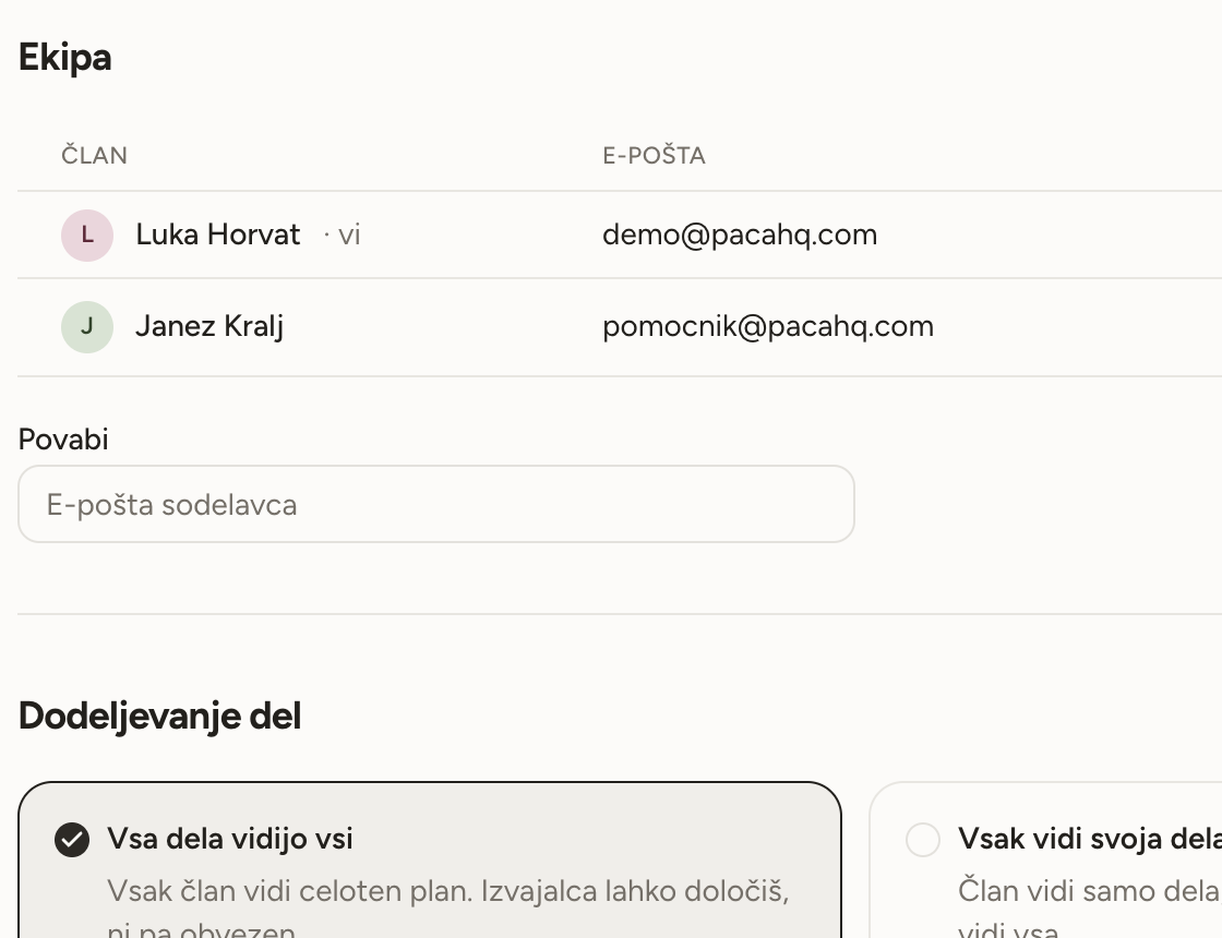 Job assignment setting